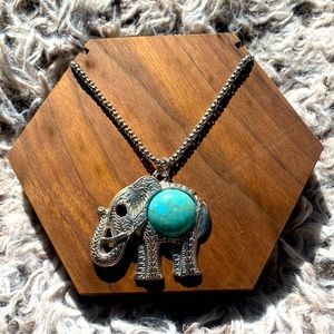 Elephant turquoise necklace